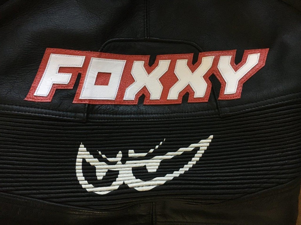 Leather name patch for motorcycle racing suit